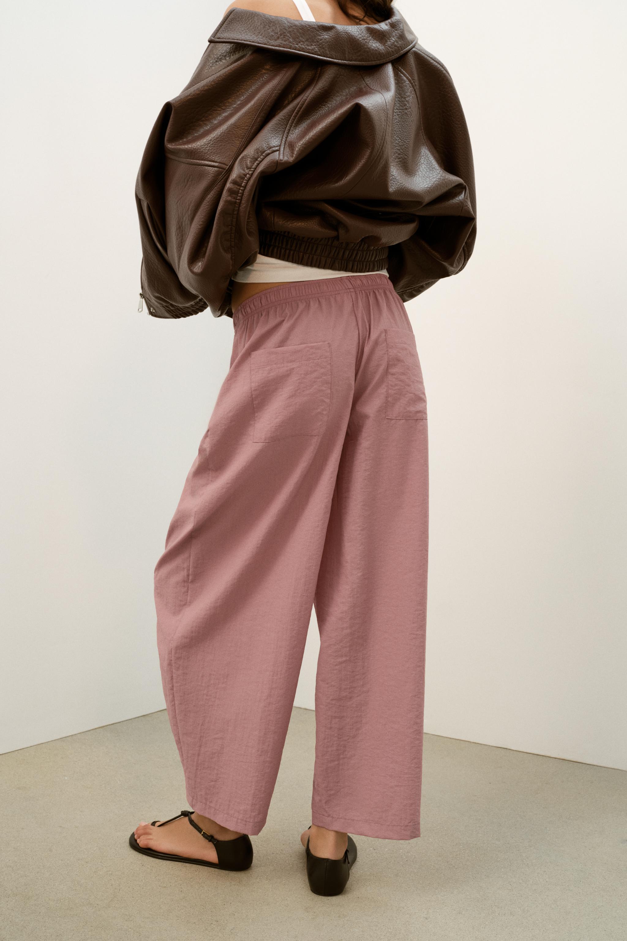 BARREL PANTS WITH ELASTIC WAIST